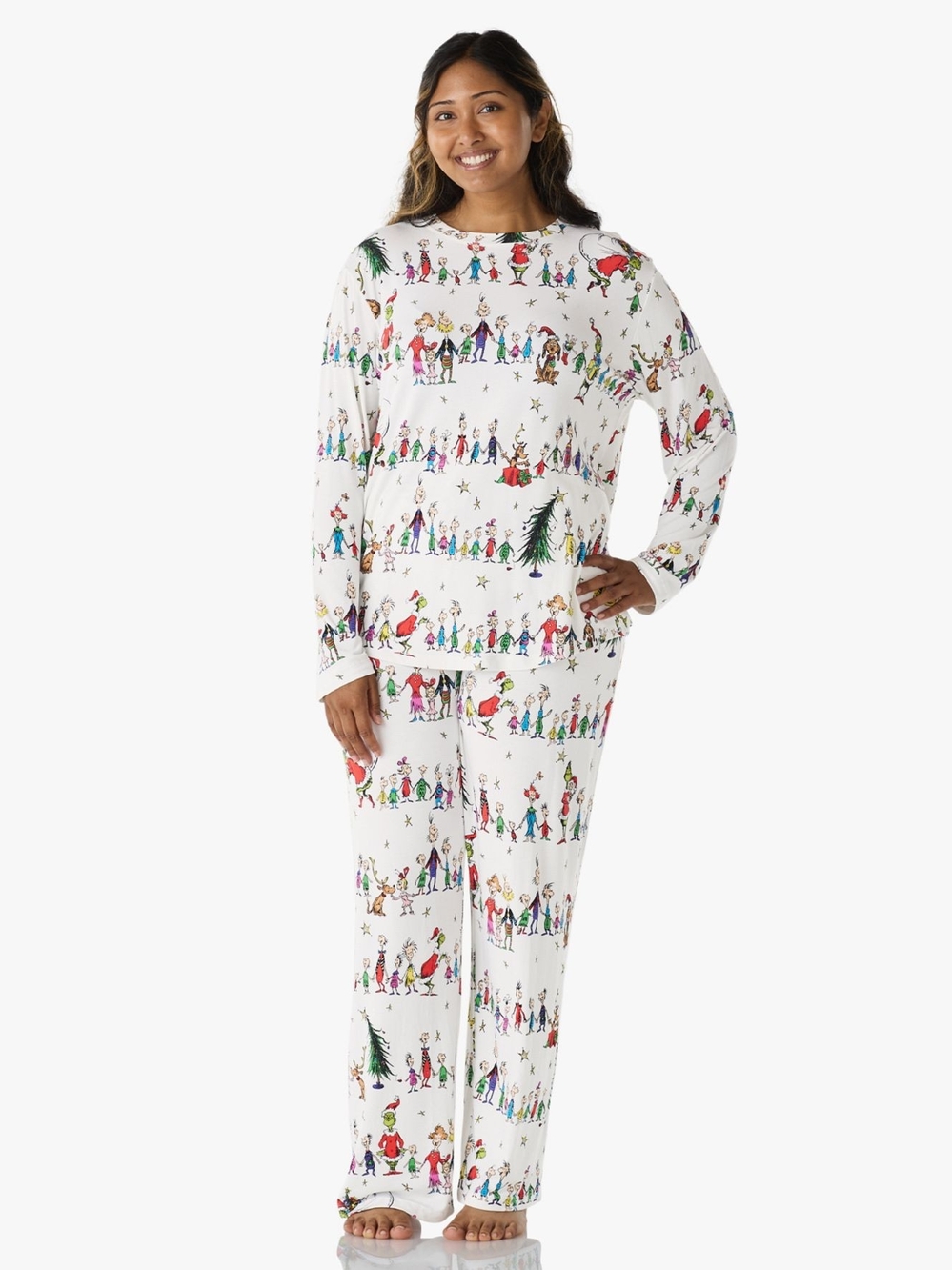 Pottery Barn Grinch Ladies Pajama Set L